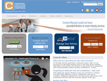 Tablet Screenshot of central-insurance.com